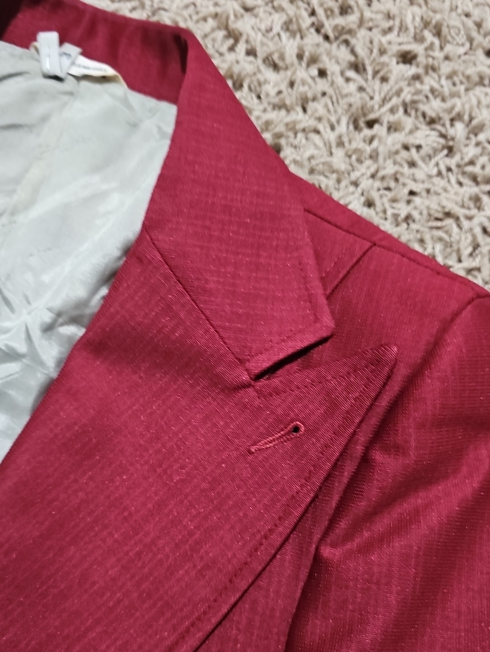 Vintage Mark Richards Blazer Suit Jacket Burgundy Sports Coat - Picture 4 of 9